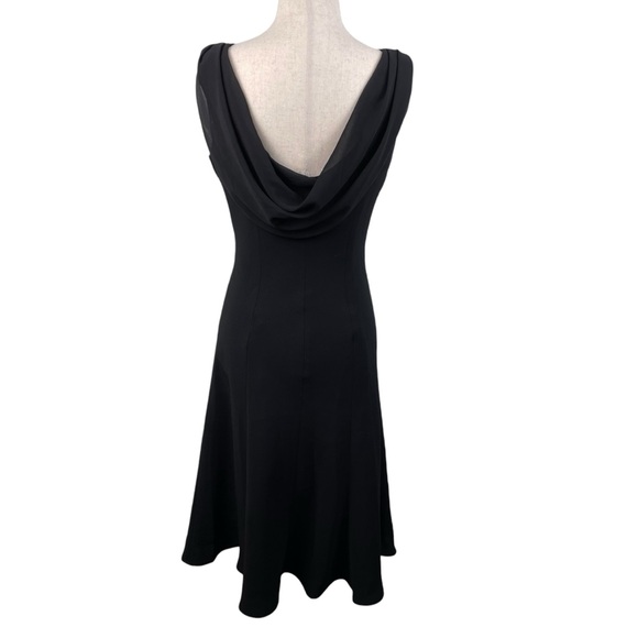 Vintage Evan-Picone Black Chiffon Sleeveless Rhinestone Cocktail Dress Size 6 - Picture 2 of 8